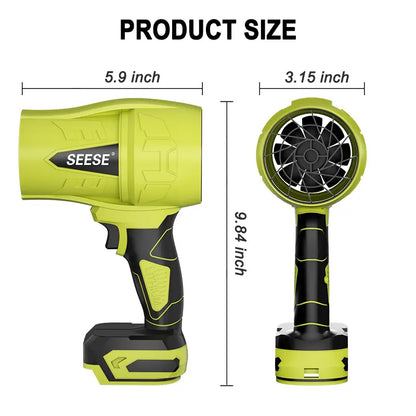 Seese Turbo Jet Blower - Powerful Cordless Leaf Blower & Air Duster for Home & Garden - Perfect Father's Day Gift!