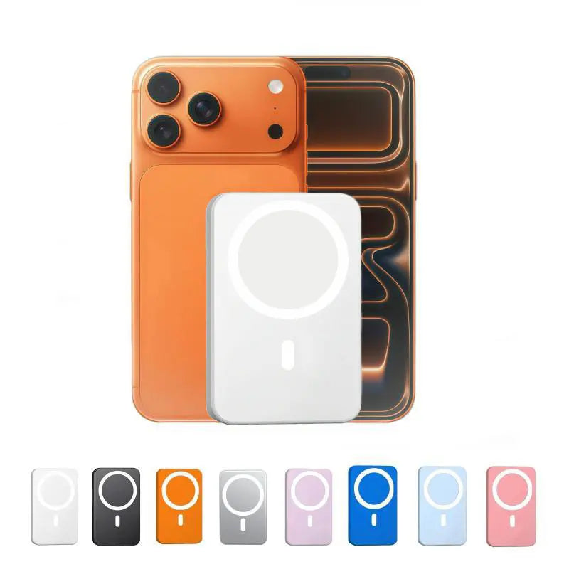 5000mAh Magnetic Power Bank for iPhone 12-17 Series - Perfect for MagSafe Cases & No Case - Portable Wireless Charger - Ideal Father's Day Gift