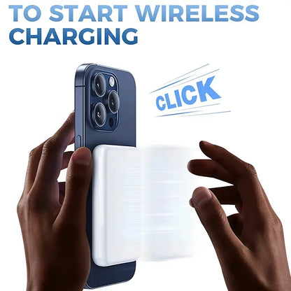 5000mAh Magnetic Power Bank for iPhone 12-17 Series - Perfect for MagSafe Cases & No Case - Portable Wireless Charger - Ideal Father's Day Gift