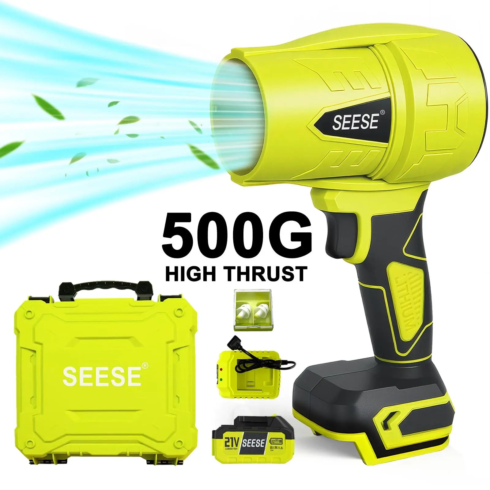 Seese Turbo Jet Blower - Powerful Cordless Leaf Blower & Air Duster for Home & Garden - Perfect Father's Day Gift!
